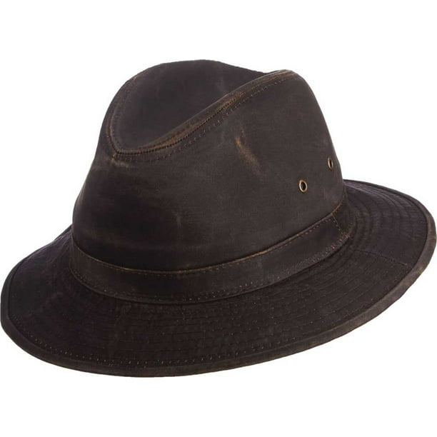 Dorfman Pacific - New Scala Men's Weathered Cotton Safari Hat, Brown ...