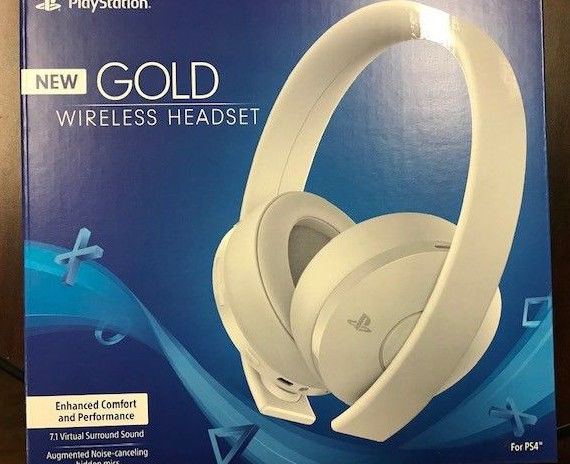 playstation gold white headset