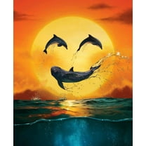 Dolphin Emoji Smiley 50" x 60" Faux Fur Throw Blanket