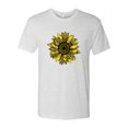 thumbnail image 2 of Wild Bobby, Artsy Cheetah Leopard Print Sunflower, Fashion, Men Premium Tri Blend Tee, Heather White, 2XL, 2 of 3