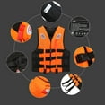 thumbnail image 2 of Children Adult Professional Life Vest  Reflective Adjustable Waistcoat Jacket With Whistle Belt For Swimming, 2 of 7