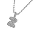 thumbnail image 1 of Lujo 18k Plateado Micro Circón de la de la de la 'Y / Z / W / X' Collar Colgante Para Hombre Plata, 1 of 7