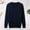 Navy, variant on Men's V-Neck Sweater Loose Fit Long Sleeve Knit Sweater Solid Pullover Tops Cable Knit Sweaters Fall Winter Casual Sweaters Navy M