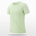 thumbnail image 2 of ZCFZJW Mens Casual Summer T-Shirts Trendy Solid Color Short Sleeve Round Neck Plain Tees Shirt Big and Tall Regular Fit Comfy Basic Tshirt Tops Green L, 2 of 8