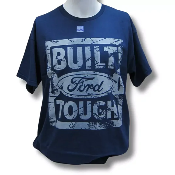 Built Ford Tough Emblem Blue Men's Gaphic Cotton T-Shirt Official Licensed L