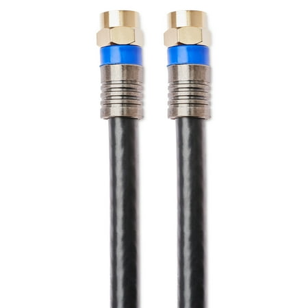 onn. 25 Quad-Shield Coaxial Cable Black