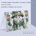 thumbnail image 4 of Dailycode Light Switch Plate Covers 3 Gang Wall Plate Plastics Outlet Covers for Kitchen Home Office Decor Snowman Dressed Green, 4 of 8