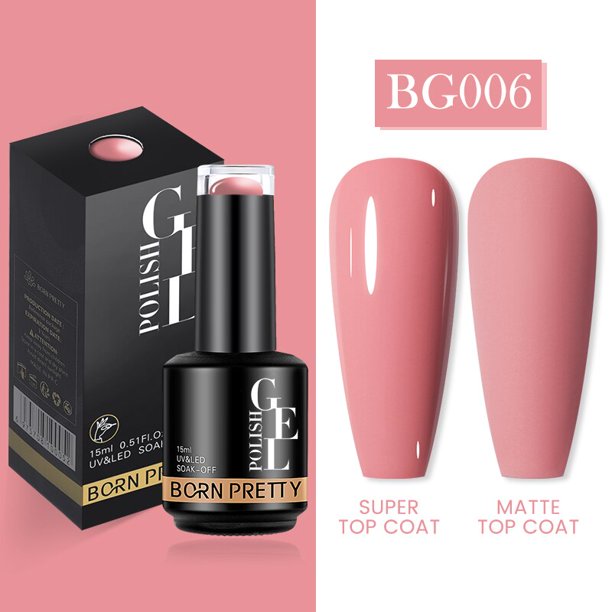 BORN PRETTY 15ml Soak Off UV LED Gel Esmalte de uñas Barniz híbrido Nail Art Manicure 114 colores Base semipermanente Top Coat Tan Jianjun unisex