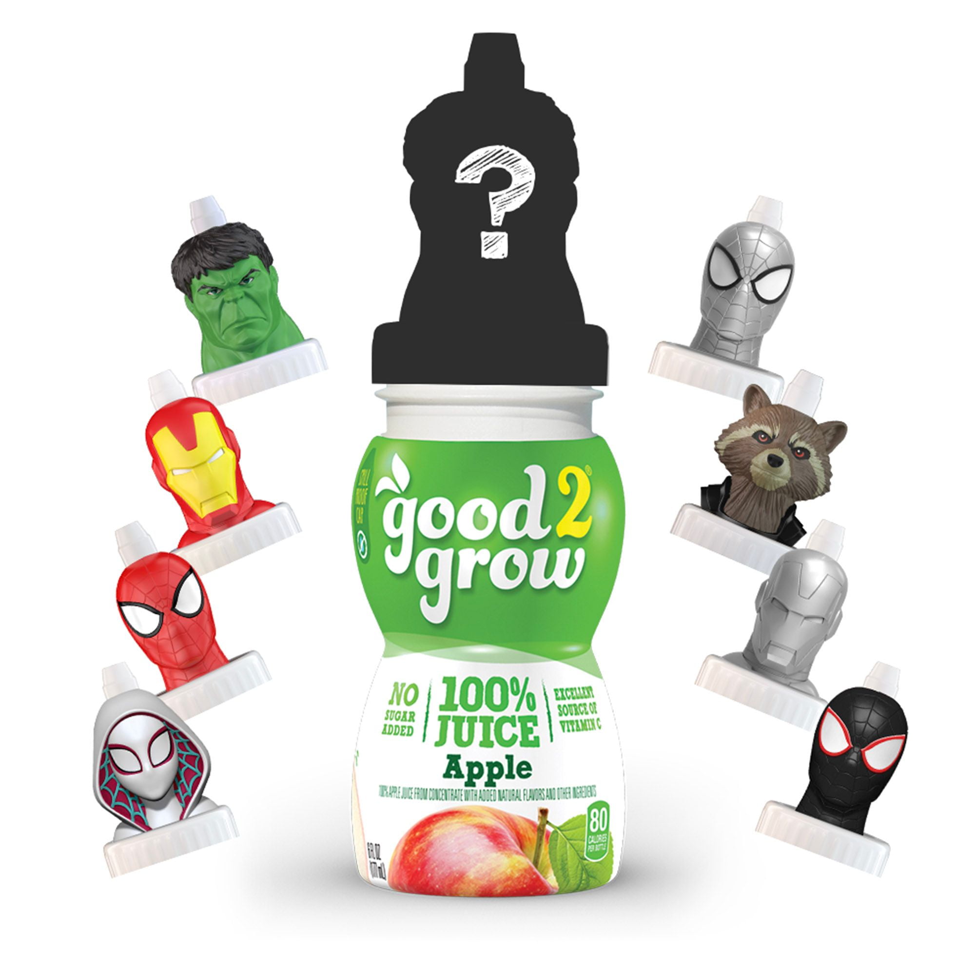 good2grow Collector 6 Pack 100 Apple Juice Avengers, 6oz