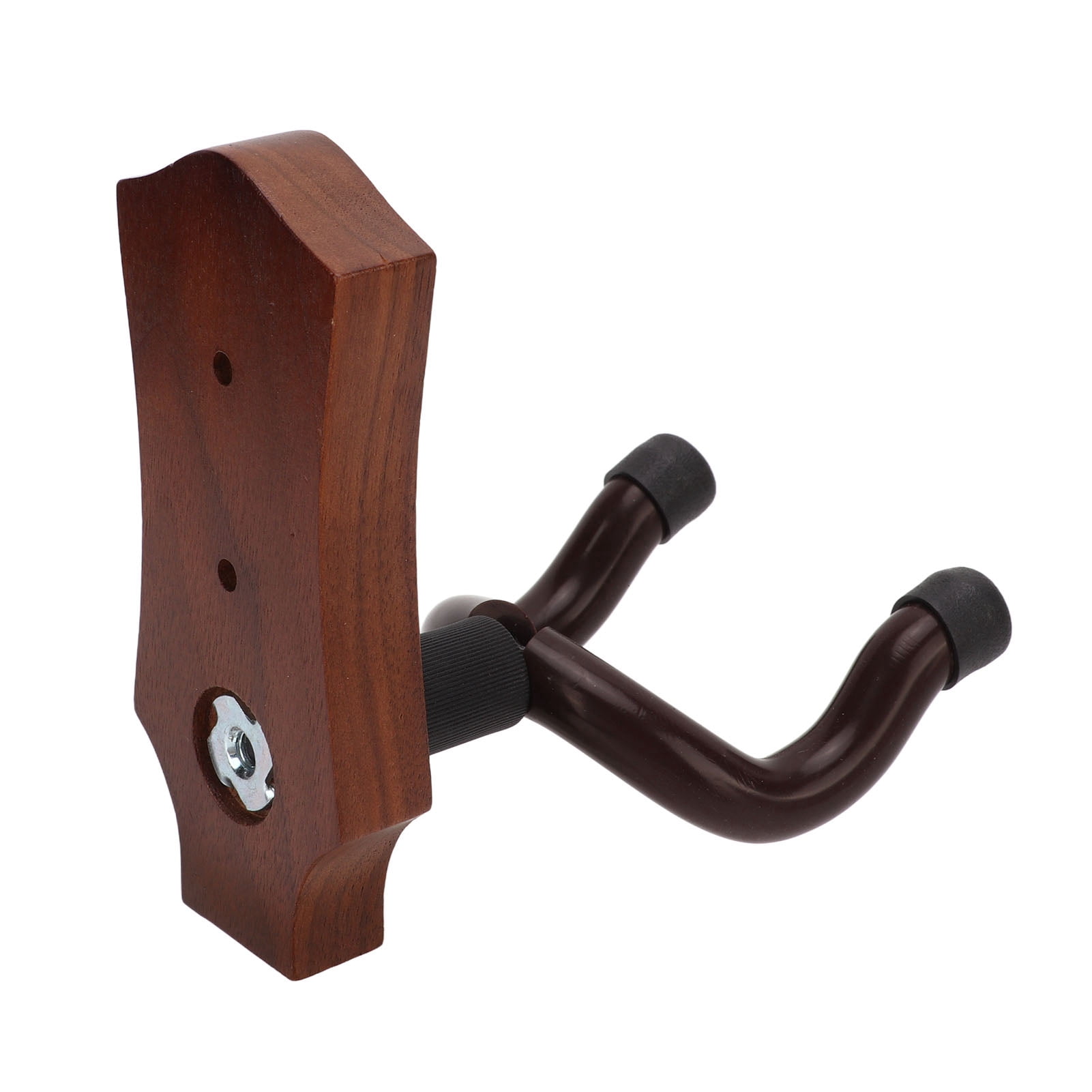 2pcs Guitar Wall Hanger Elegant Black Walnut Guitar Wall Mount for Mandolin Guitar Banjo Ukulele