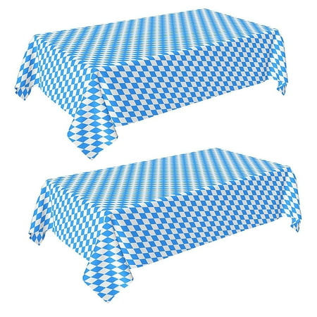 

NUOLUX Table Oktoberfest Party Tablecloth Cover Bavarian Decorations Runner German Supplies Beer Cloth Blue Cloths Dining