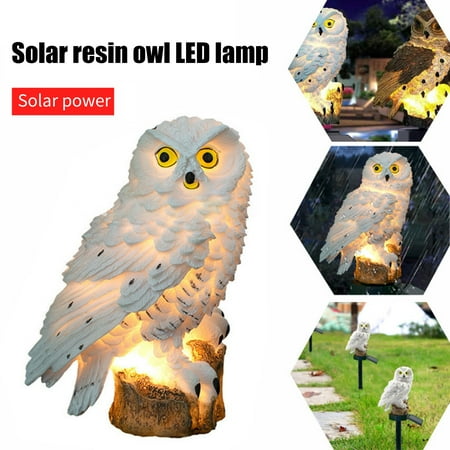 

Anvazise Lawn Lamp IP44 Waterproof Garden Decoration Resin Owl Solar LED Landscape Lamp Exterior Night Light for Outdoor Brown