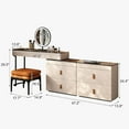 thumbnail image 4 of Lartis Makeup Vanity with Stool, Very Easy to Assemble,Retractable TV Cabinet Combination, Dressing Table Desk in one, Super Storage, 4 of 6
