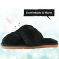 thumbnail image 4 of Drecage Kids Fluffy Slippers for Girls Open Toe Warm Fuzzy Slippers Bedroom House Shoes, 4 of 7