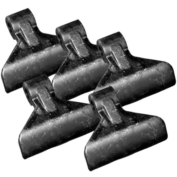 Titan Attachments 5 Pack Replacement Flail Hammer Blades, 5.5" Wide Forged Steel Powder-Coated Blades