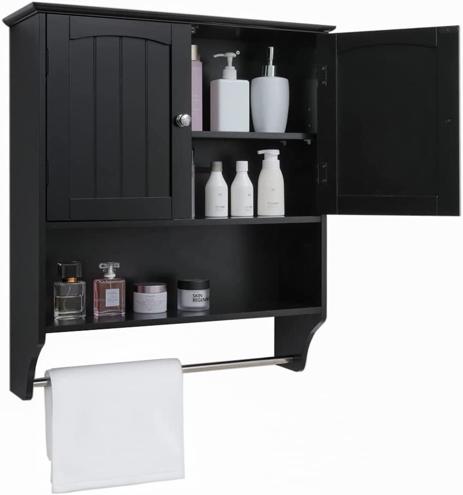  TaoHFE Black Bathroom Cabinet,Bathroom Wall Cabinet 2