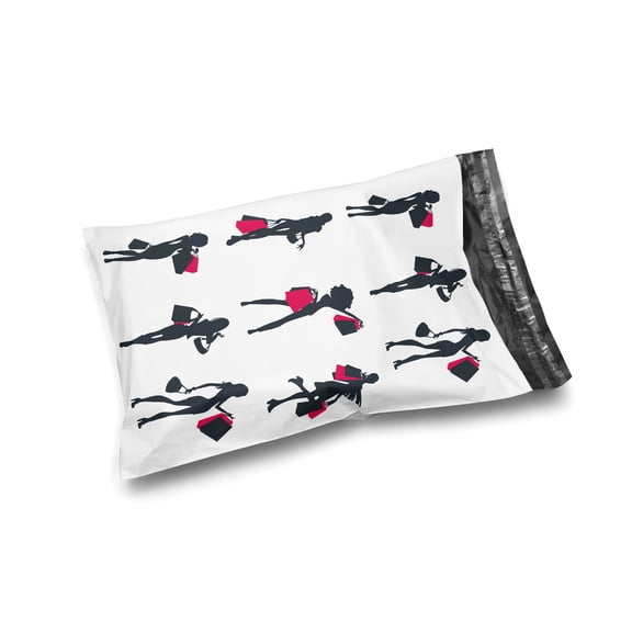 Shop4Mailers 100 10 x 13 Glossy Shopping Ladies Poly Bag Mailer Envelopes 2 Mil 100 Pack