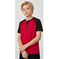 thumbnail image 4 of PureChapter Boys T Shirts Short Sleeve Henley Shirts Color Block Casual Summer Tee 3-Pack Size 7-8, 4 of 8