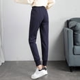 thumbnail image 4 of Pantalones harén de talla grande para mujer, pantalones harén de otoño e invierno, pantalones deportivos holgados para chicas gorditas, pantalones deportivos casuales con cordones en los tobillos, 4 of 5