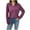 Rose Chaud, variante sur HKEJIAOI T-Shirts à Manches Longues pour Femmes, Col à Revers en V, Coupe Ample, Tunique Décontractée, Chandail à Enfiler avec Poche, Rose Vif m