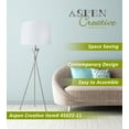 thumbnail image 6 of Aspen Creative 45022-11, Tripod Floor Lamp, Transitional Design in Satin Nickel, 59" High, 6 of 6