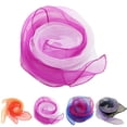 thumbnail image 2 of Women Chiffon Scarf Lightweight Gradient Mesh Shawl Scarf Summer Square Scarf, 2 of 10