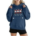 thumbnail image 2 of Xdegoge Christmas Hoodies for Women 2025 Pullover Hooded Long Sleeve Tops Xmas Wine Glass Graphic Sweatshirts with Pocket Cute Christmas Blouses for Women Dressy Sparkly Top Women, Navy S, 2 of 3
