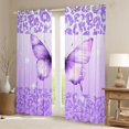 thumbnail image 2 of Homewish Gradient Butterfly Black Out Curtains For Female Men Adults,Dreamy Princess Curtains Pack of 2 (42x63 Each),Bling Cheetah Print Bedroom Curtains,Lightweight Room Decor, 2 of 6