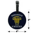 thumbnail image 6 of Shredded Cheese Muscles Funny Humor Round Leather Luggage Card Suitcase Carry-On ID Tag, 6 of 6