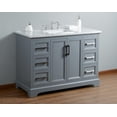 thumbnail image 3 of Stufurhome Ariane 48 Inches Slate Gray Single Vanity Cabinet Single Bathroom Sink, 3 of 7