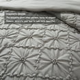 thumbnail image 3 of Size Comforter Sets,Grey Bedding Comforter Set, 3 count Pinch Pleat Bedding Sets with Comforter and Pillowcases Soft Farmhouse Shabby Chic Comforter for  Season, 3 of 6