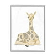 thumbnail image 2 of Stupell Industries Baby Giraffe Resting Soft Yellow Brown Illustration Black Framed, 16 x 20, Design by Daphne Polselli, 2 of 5