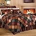 thumbnail image 3 of Donna Sharp Courtepointe King - Courtepointe en Coton Campfire Lodge avec Motif Patchwork - Lavable en Machine, 3 of 4