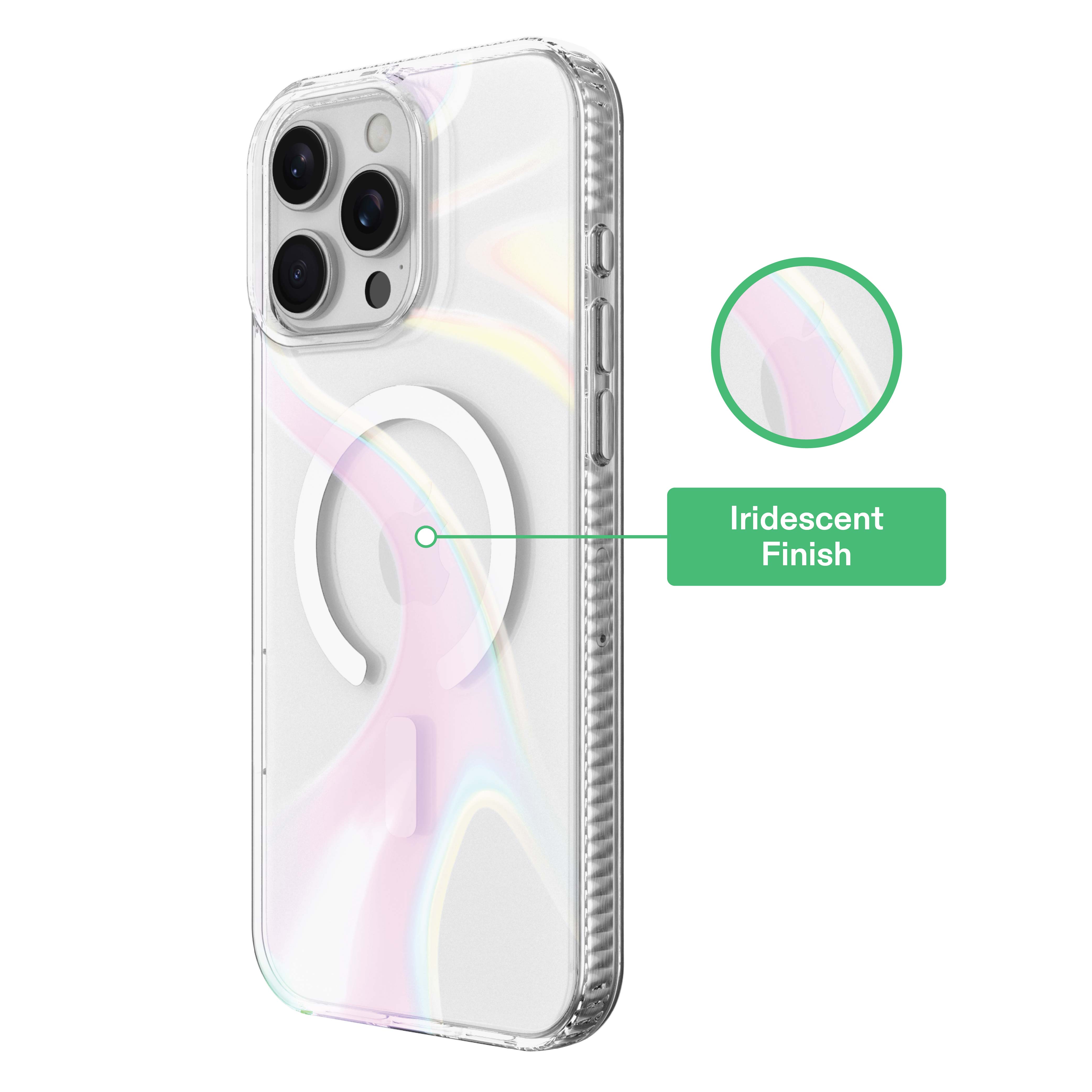 Onn iPhone 16 Pro Max Clear Iridescent Case photo 2