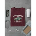 thumbnail image 3 of Wonderful Fast Life Retro Car T-Shirt Men -Image by Shutterstock, Male x-Large, 3 of 4