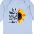 thumbnail image 4 of Inktastic Summer in a World Full of Roses Be a Sunflower Boys or Girls Long Sleeve Baby Bodysuit, 4 of 5