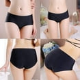 thumbnail image 4 of Women’s 3 Pack Multipack Seamless Basic Invisible Underwear Bikini Hipster Briefs Panties 3X, 4 of 5