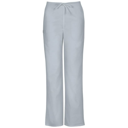 

Workwear Flex Men & Women Medical Scrubs Pant Natural Rise Drawstring 34100AT M Tall Grey