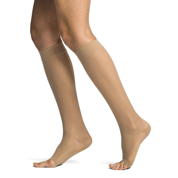 SIGVARIS Women’s Style Sheer 780 Open Toe Calf-High Socks 30-40mmHg
