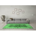 thumbnail image 3 of Ahgly Company Indoor Round Oriental Emerald Green Traditional Area Rugs, 4' Round, 3 of 4
