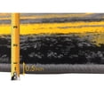 thumbnail image 3 of HR HANDCRAFT RUGS HR Orangish Yellow, Grey, Silver, Black, Abstract Contemporary Design Brush Pattern Rug 5' x 7', 3 of 5
