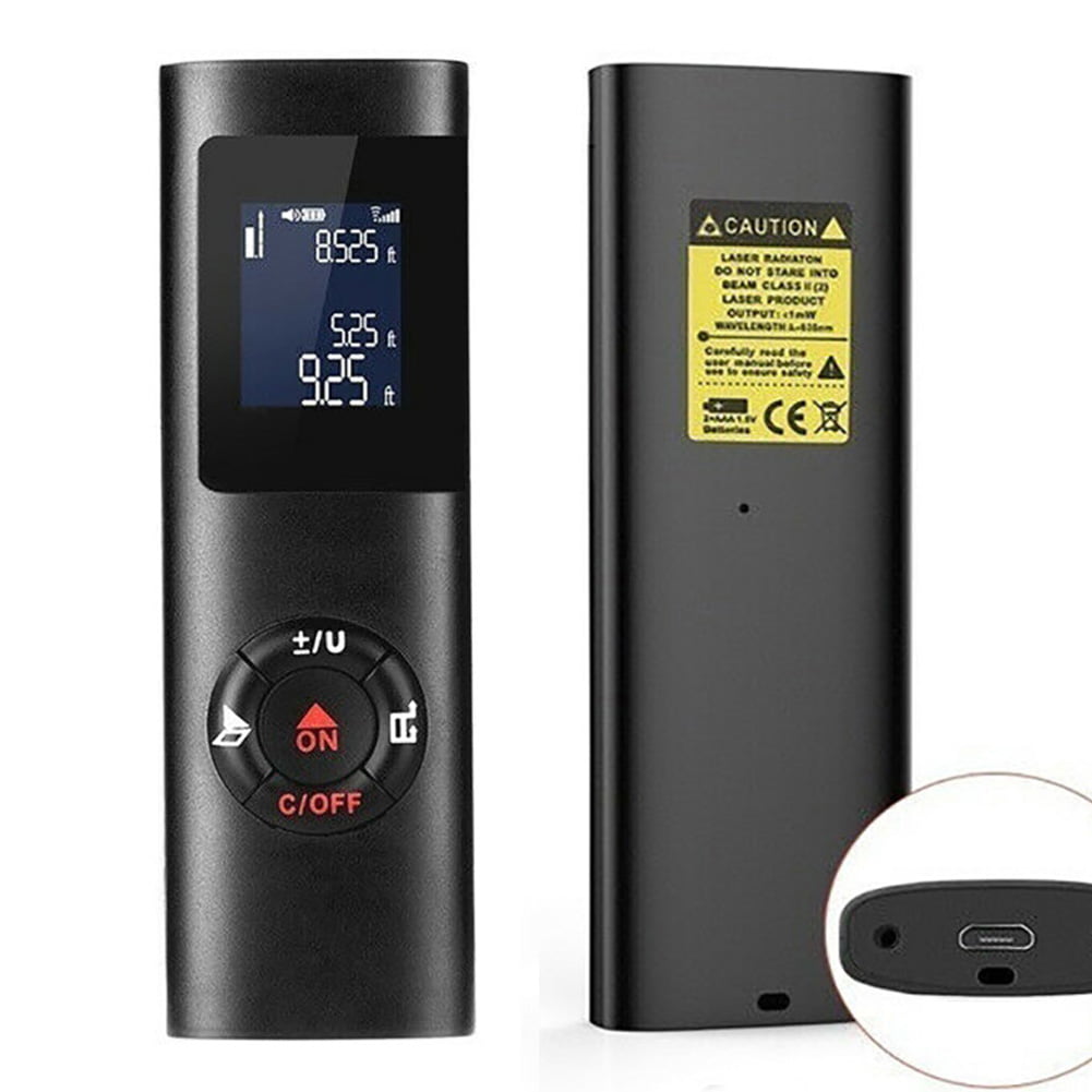 Handheld Digital Laser Point Distance Meter Tape Range Finder Measure 40m 131ft 
