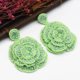 thumbnail image 1 of Cuelga Los Pendientes Rose Flower Design Beads Exquisitos Para Mujeres Niñas Joyería Verde Yinane Dangle Earrings for Women Girl, 1 of 8