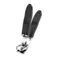 thumbnail image 3 of Black Long Handle Toenail Clippers for Seniors Non-Slip Wide Jaw Opening Clipmaster Pro Toenail Clippers with Catcher for Men for Thick Nails Ergonomic Curve Angled Head Toe Nail Clipper Sharp, 3 of 4