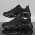 thumbnail image 2 of NB-Men'S Breathable Knit Sneakers with MD Cushioned Sole, Black/White Design for Running, Gym, - Lightweight Low-Top Casual & Athletic Shoes  Casual Attire, Sneakers, Gym Footwear, Sporty Look, Fabri, 2 of 6