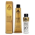 thumbnail image 1 of Hair Solution Gold 90 grams / 3.17 oz Hair Dye Dark Brown 3.0 Color by Alternative Care - Hair Dye Permanent + Peroxide Cream Vol 20 + Hair Dye Gloves - Highlighting your Beauty and Style, 1 of 7