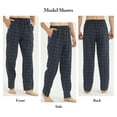 thumbnail image 4 of YUSHOW 2 Pack Mens Flannel Pajamas Pants Cotton Buffalo Plaid Pjs Bottoms Soft Warm with Button Fly Male Size XL, 4 of 6