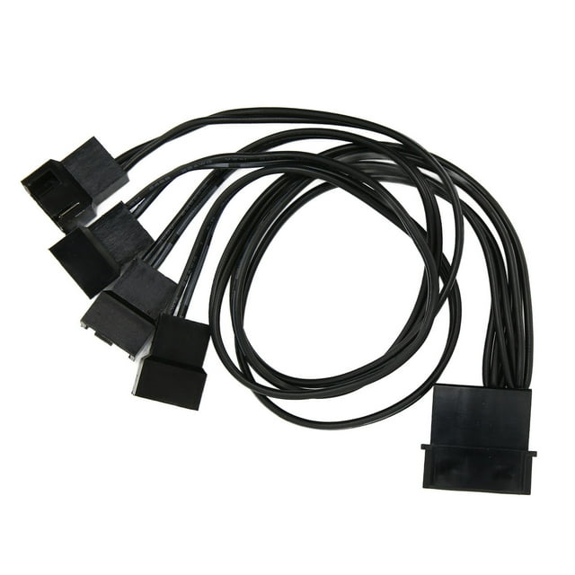 Divisor de ventilador PWM divisor de ventilador de apariencia negra voltaje de 12 V de larga duración para computadora de escritorio