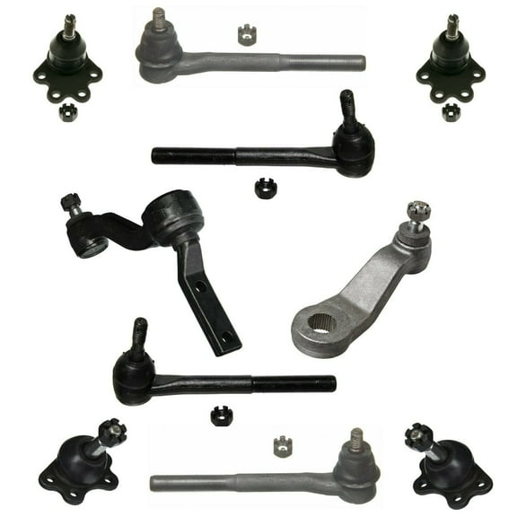 10 Pc Steering & Suspension Kit Idler & Pitman Arm Tie Rod Ends Upper Lower Ball Joints Fits select: 1988-1992 CHEVROLET GMT-400, 1989-1992 GMC SIERRA