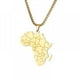 thumbnail image 1 of Joyas de collar de acero inoxidable, colgante de mapa de África, accesorios de moda para hombres y mujeres, el mejor regalo para familiares o amigos Feliz Sencillez, 1 of 4